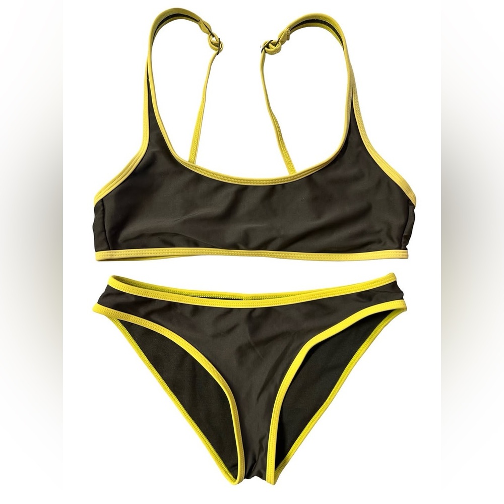 2 tone green monochromatic bikini by Ardene
